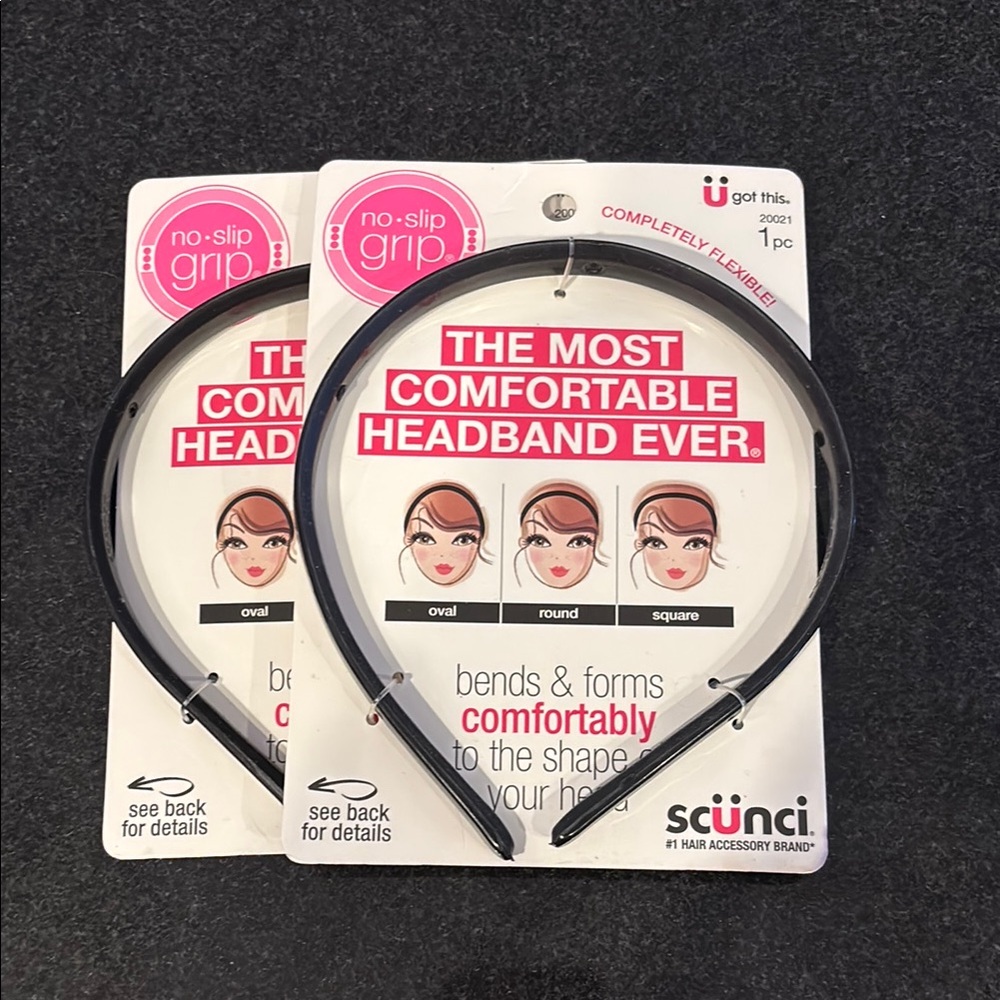 Scunci Flexible Black Headbands